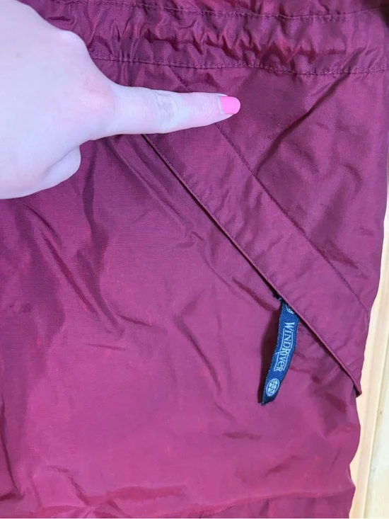 VTG WindRiver Nylon Jacket Womens Sz small Barn Outdoors Spring Rain retro flaws - Picture 14 of 16